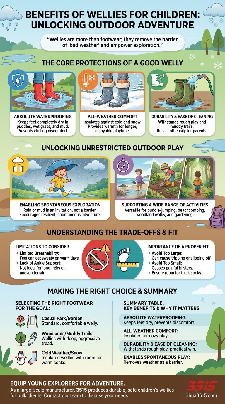 Quali sono i vantaggi degli stivali di gomma per bambini durante le attività all'aperto? Sblocca l'avventura tutto l'anno Guida Visiva