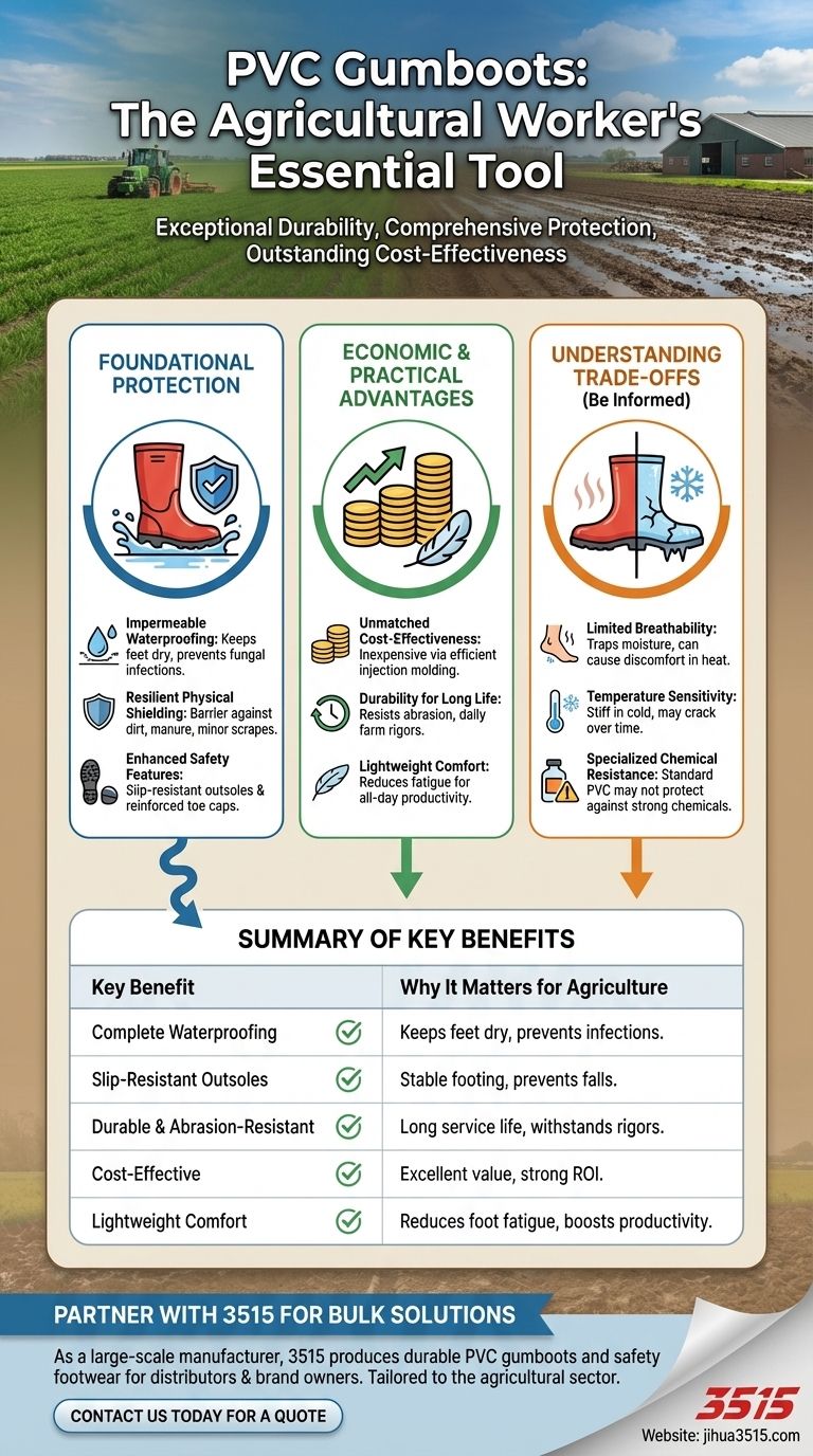Quels sont les principaux avantages des bottes en PVC pour les travailleurs agricoles ? Durables, protectrices et économiques Guide Visuel