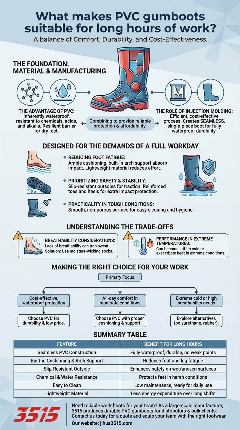 O que torna as galochas de PVC adequadas para longas horas de trabalho? Duráveis, Confortáveis e Econômicas Guia Visual