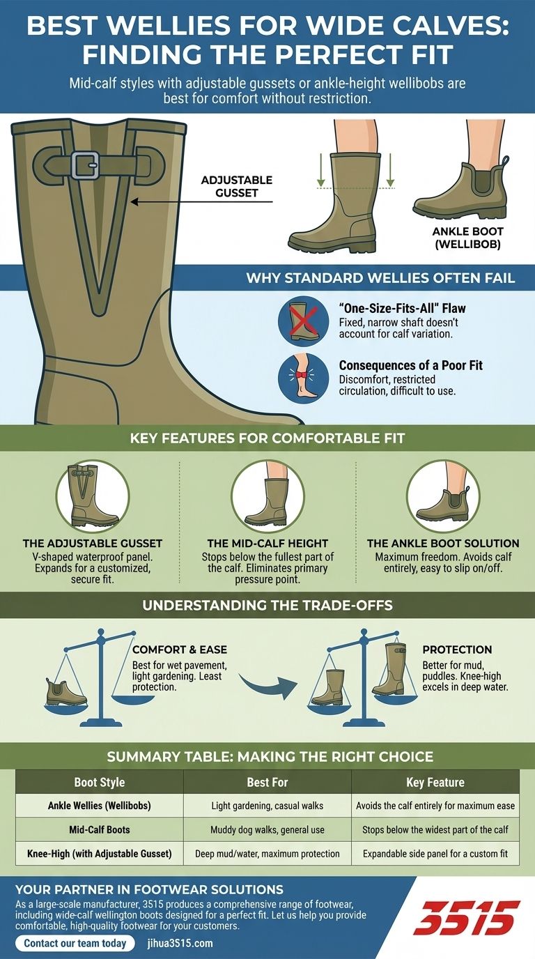 Какие резиновые сапоги лучше всего подходят людям с широкими икрами? Найдите свой идеальный, удобный размер Визуальное руководство