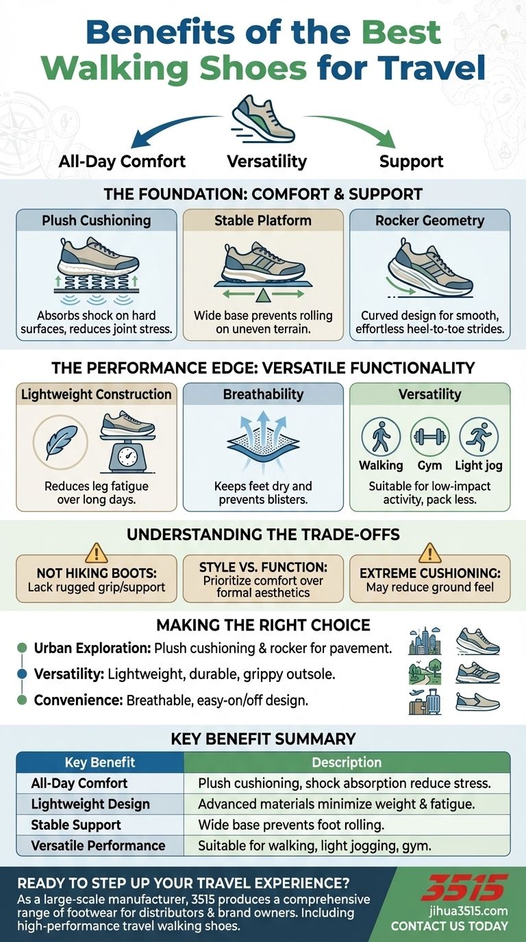 旅行に最適なウォーキングシューズのメリットは何ですか？快適さとスタイルで探求しましょう ビジュアルガイド
