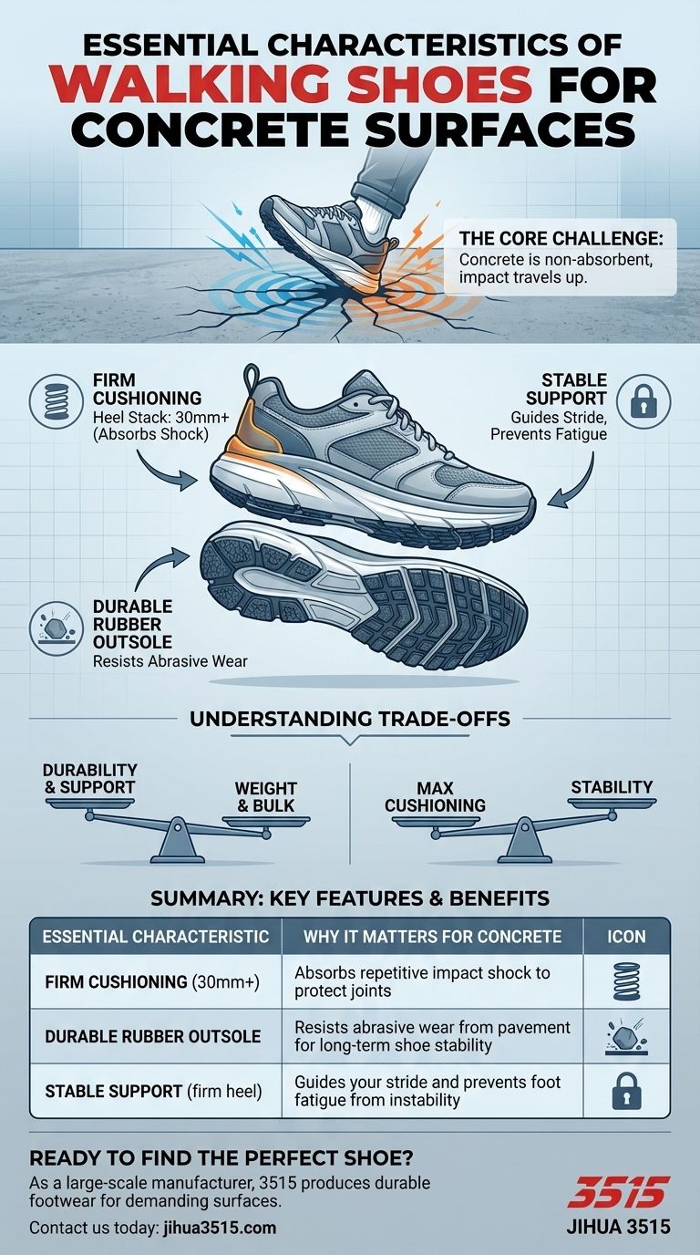 콘크리트 표면용 워킹화의 필수적인 특징은 무엇인가요? 올바른 신발로 관절을 보호하세요. 시각적 가이드