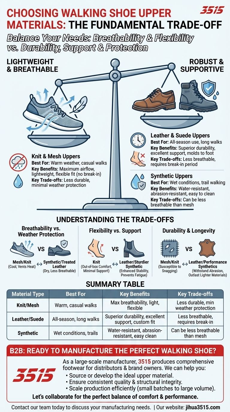 Comment choisir le matériau supérieur pour les chaussures de marche ? Trouvez votre ajustement parfait pour le confort et la durabilité Guide Visuel