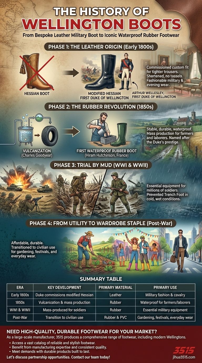 Welchen historischen Hintergrund haben Gummistiefel? Von der Militärmode zur modernen Ikone Visuelle Anleitung