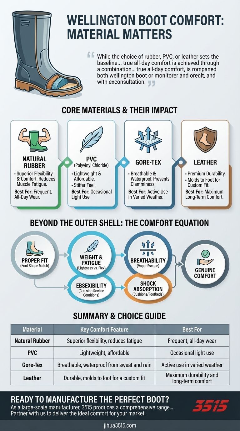 Comment les différents matériaux affectent-ils le confort des bottes Wellington ? Trouvez votre ajustement parfait pour un port toute la journée Guide Visuel
