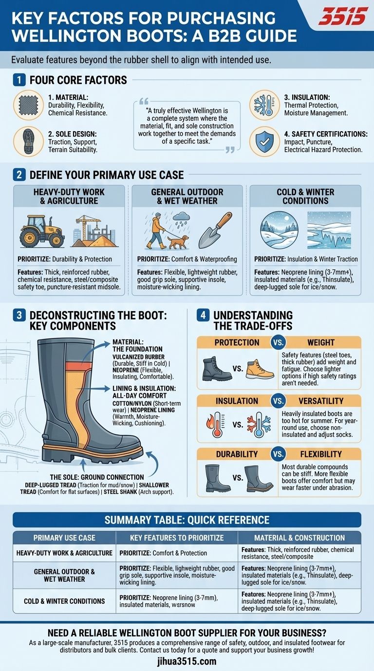Quais são os fatores-chave a considerar na compra de botas Wellington? Encontre o ajuste perfeito para as suas necessidades Guia Visual