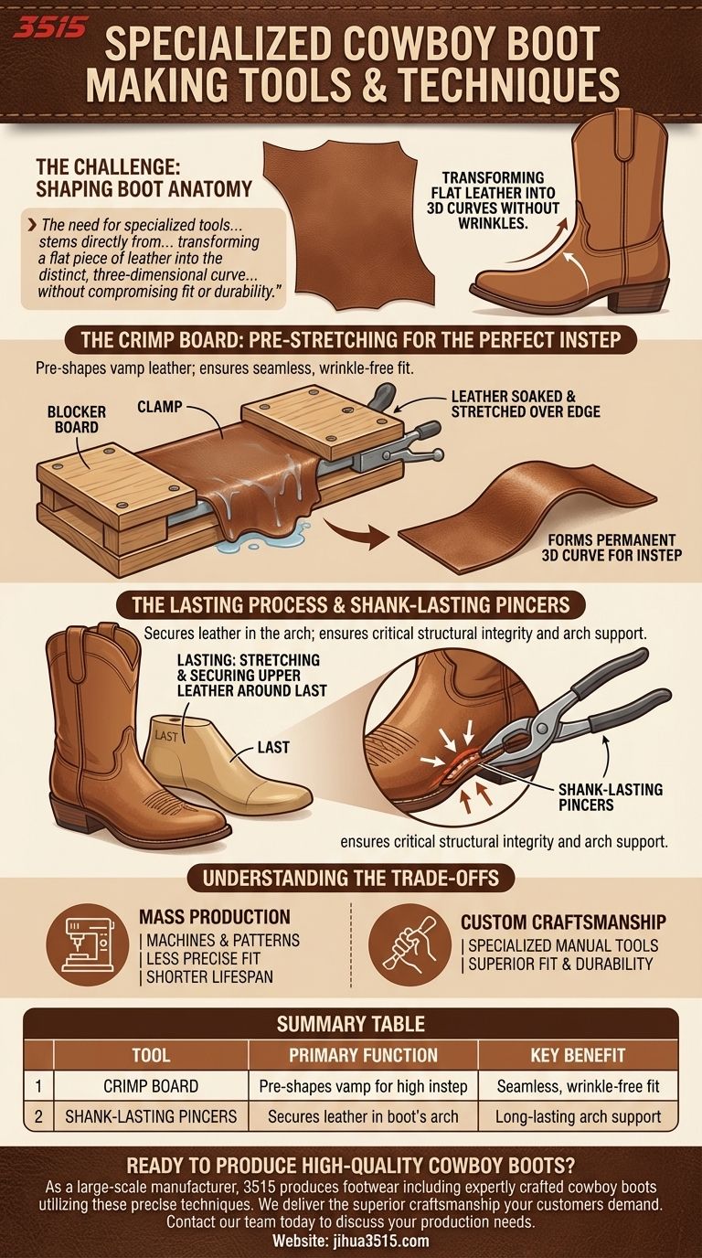 ¿Qué herramientas especializadas se utilizan en la fabricación de botas de vaquero? Dominando el Empeine Alto y el Cambrillón Guía Visual