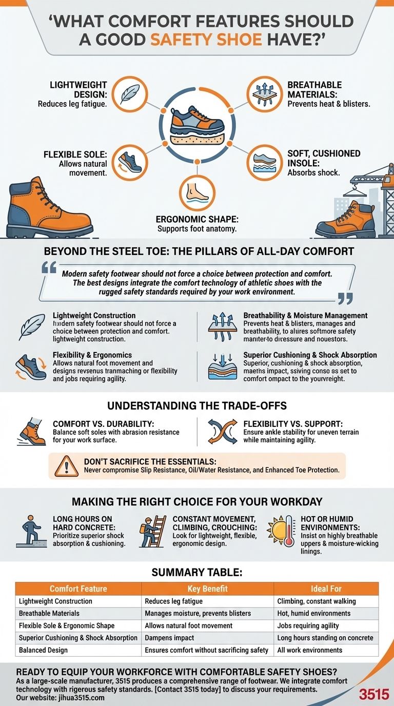 一双好的安全鞋应该具备哪些舒适性特点？全天舒适的 5 个关键要素 图解指南