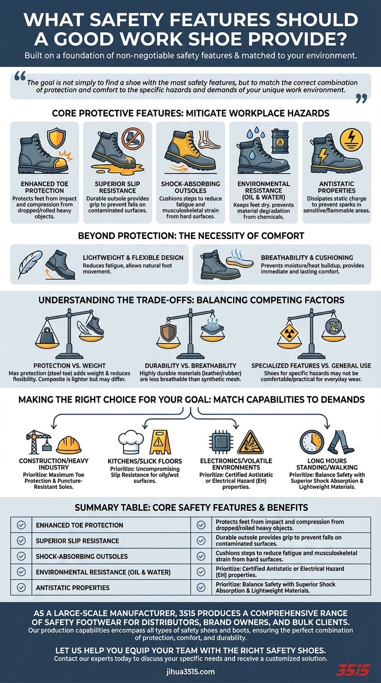 Quelles caractéristiques de sécurité une bonne chaussure de travail doit-elle offrir ? Adaptez la bonne protection à votre métier Guide Visuel