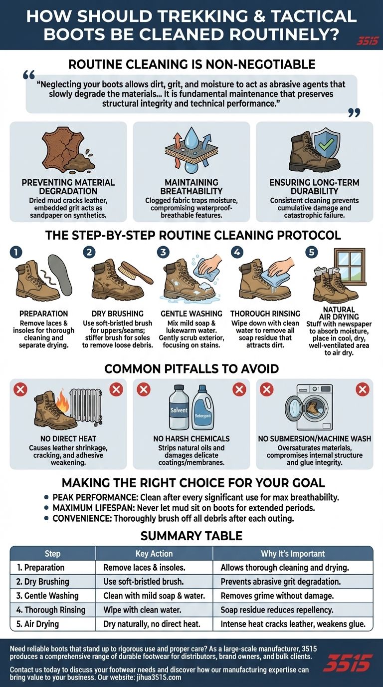 트레킹화 및 전술화는 일상적으로 어떻게 세척해야 할까요? 간단한 관리로 수명 연장 시각적 가이드