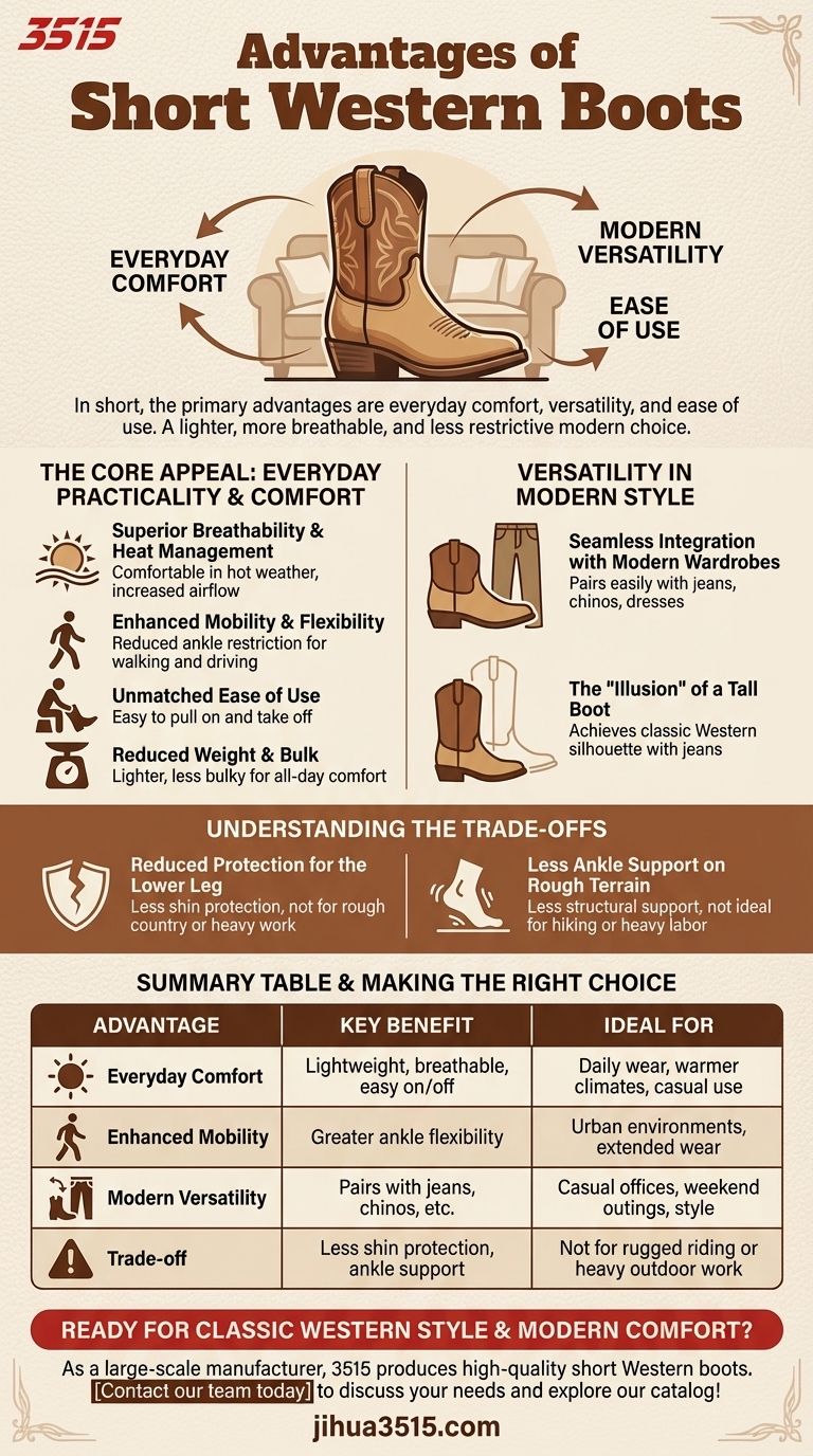 Quels sont les avantages des bottes Western basses ? Confort et style supérieurs pour un usage quotidien Guide Visuel
