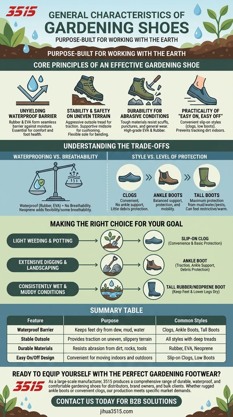Каковы общие характеристики садовой обуви? Найдите идеальную пару для вашего сада Визуальное руководство