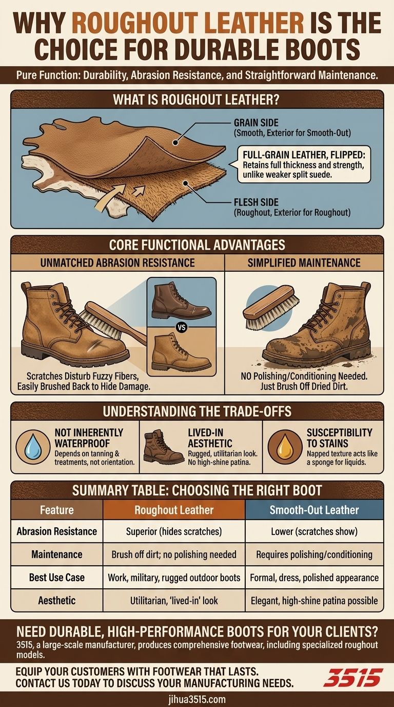 Was macht Rauleder zu einer beliebten Wahl für Stiefel? Unübertroffene Haltbarkeit & geringer Wartungsaufwand Visuelle Anleitung
