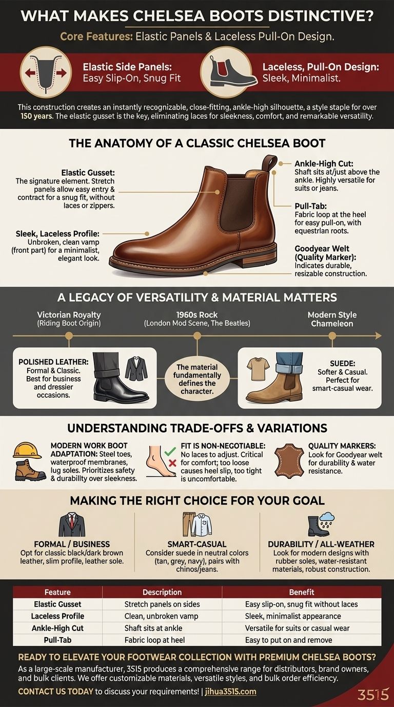 Cosa rende distintivi gli stivali Chelsea? La guida definitiva allo stile e alla versatilità Guida Visiva