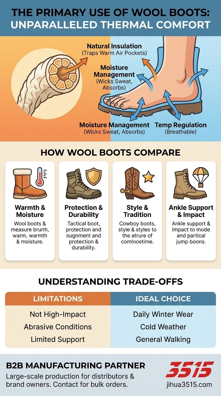 ما هو الاستخدام الأساسي لأحذية الصوف؟ دفء لا مثيل له وراحة جافة في فصل الشتاء دليل مرئي