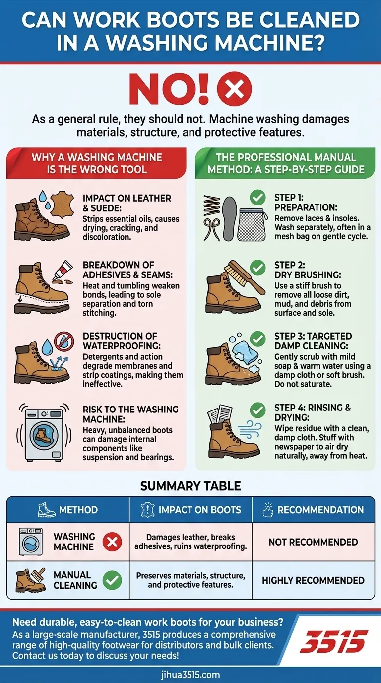Gli scarponi da lavoro possono essere lavati in lavatrice? Evita danni e prolunga la vita degli scarponi Guida Visiva