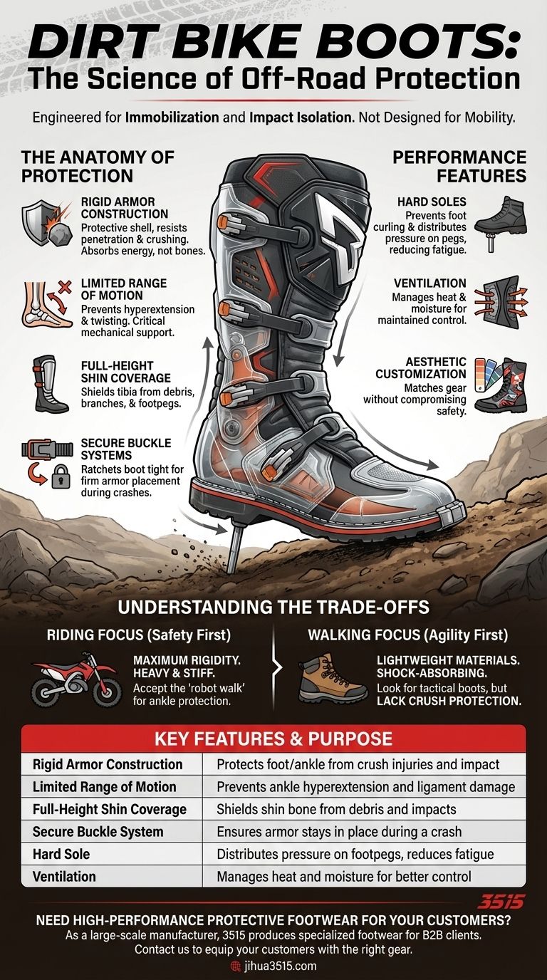 Was sind Motocross-Stiefel und ihre Hauptmerkmale? Spezielle Offroad-Motorradschuhe erklärt Visuelle Anleitung