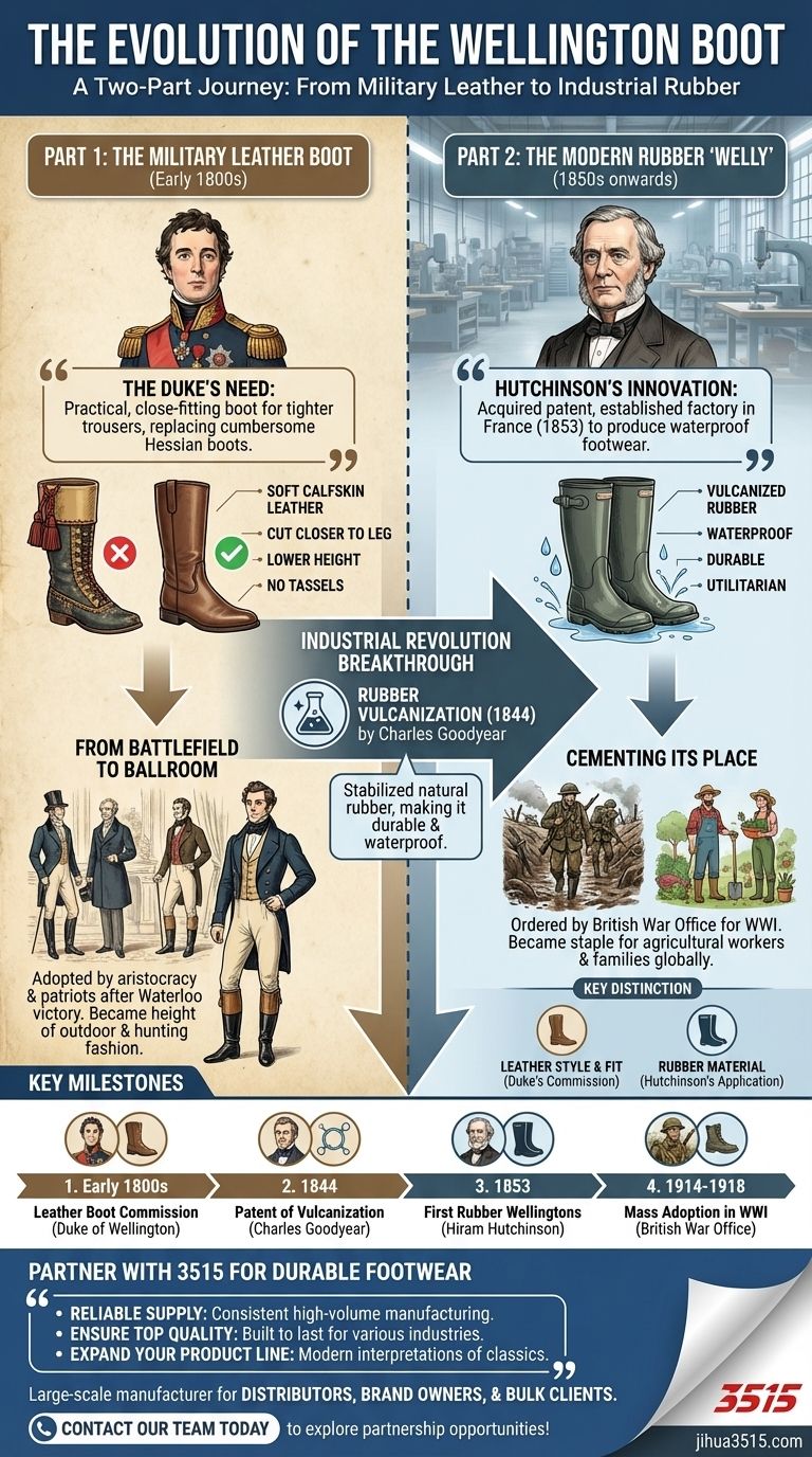 What is the historical origin of Wellington boots? From the Duke of Wellington to Modern Gumboots Visual Guide