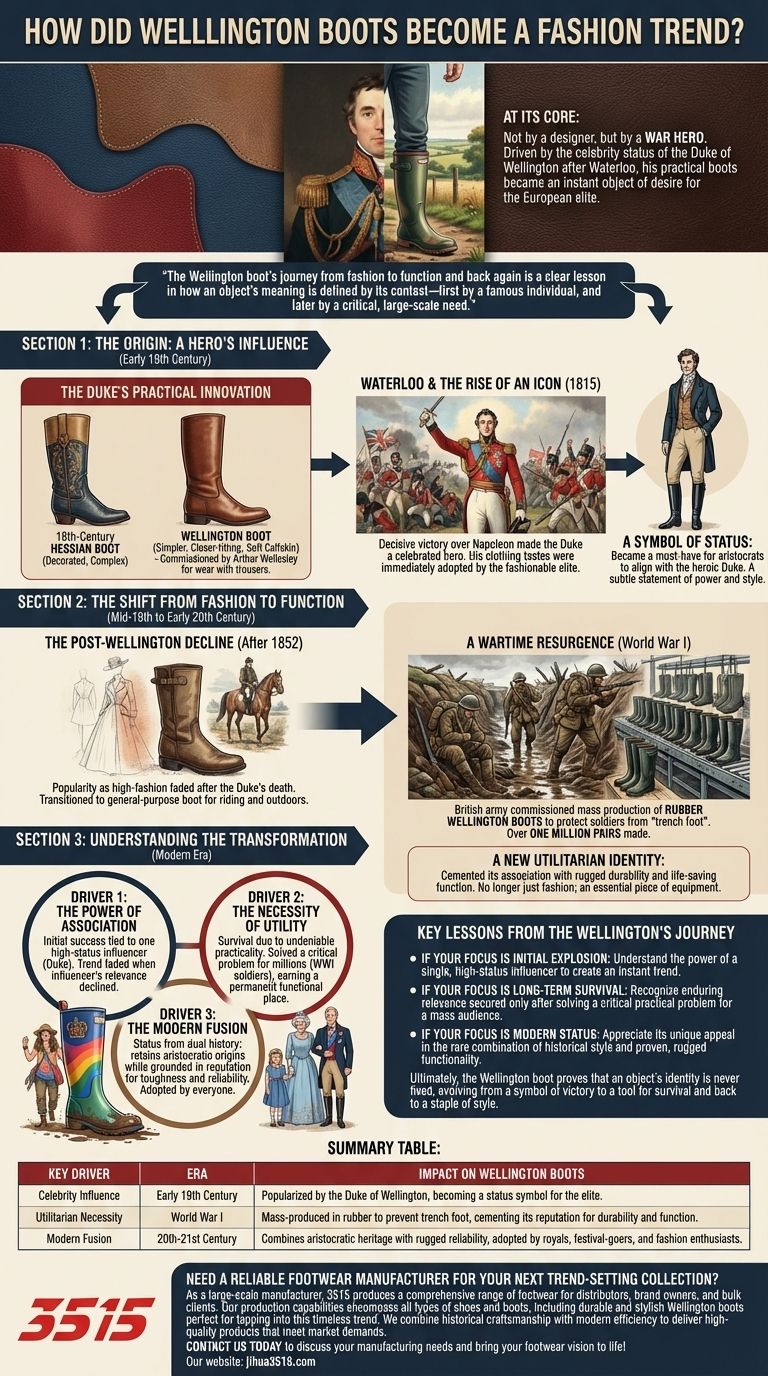 Comment les bottes Wellington sont-elles devenues une tendance de la mode ? Du héros de guerre à l'incontournable de la garde-robe Guide Visuel