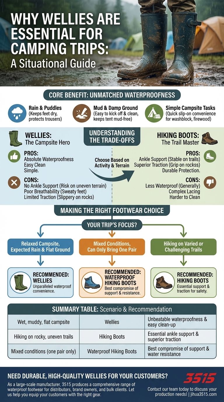 ¿Qué hace que las botas de agua sean esenciales para las acampadas? La guía definitiva para pies secos y comodidad en el campamento. Guía Visual