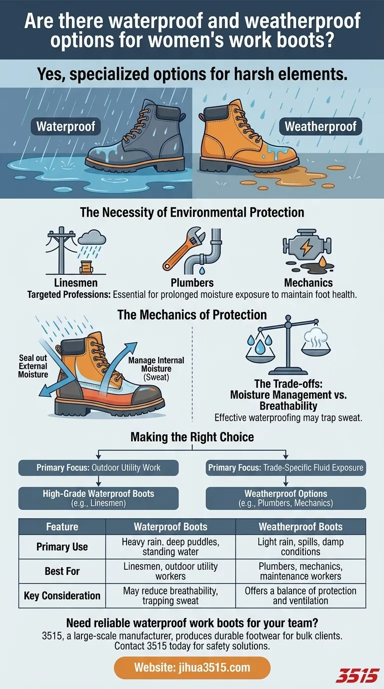 Existe-t-il des options imperméables et résistantes aux intempéries pour les bottes de travail pour femmes ? Trouvez une protection durable pour les conditions difficiles Guide Visuel