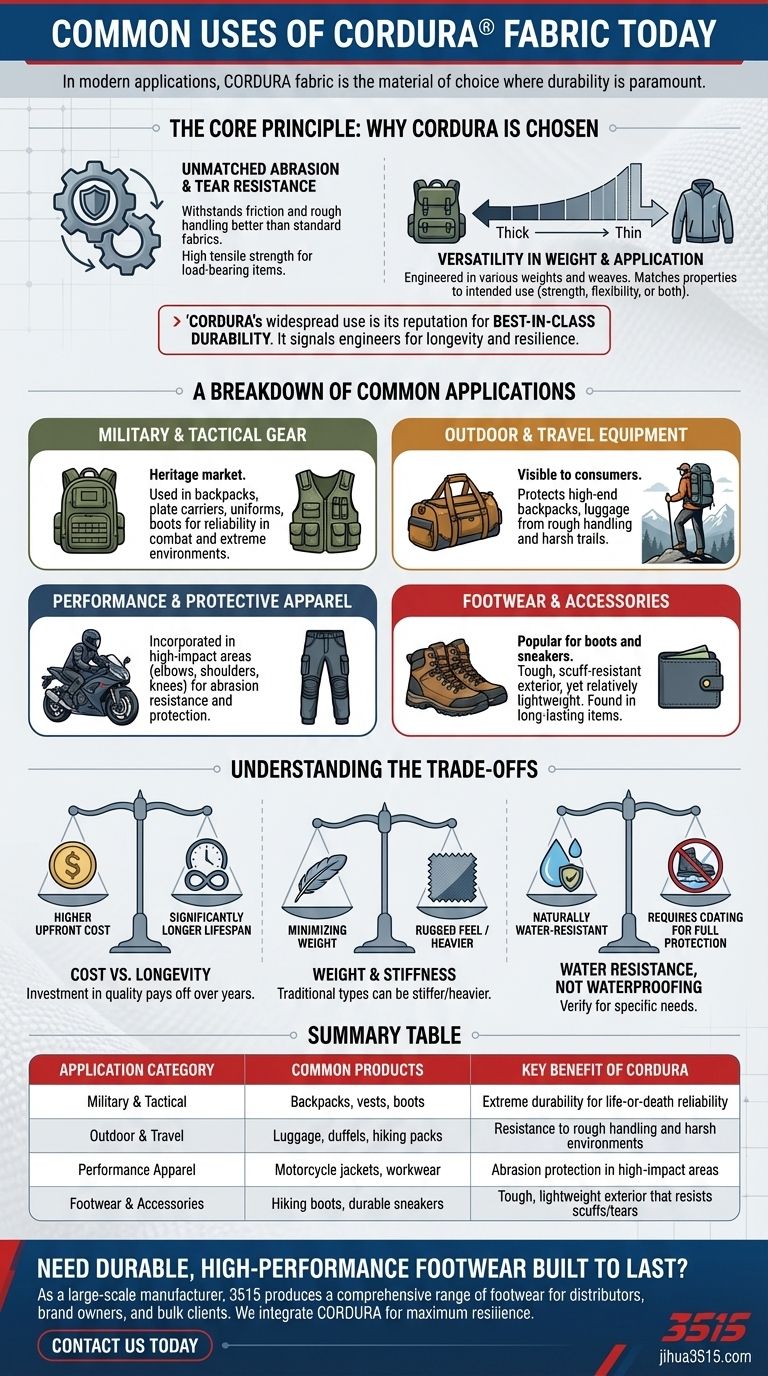 ¿Cuáles son algunos usos comunes de la tela CORDURA hoy en día? Equipamiento duradero para aplicaciones exigentes. Guía Visual