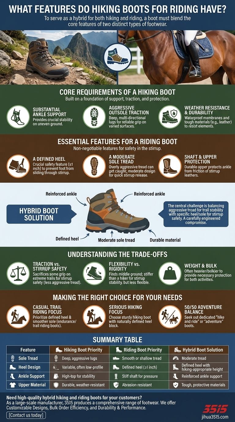 Welche Eigenschaften haben Wanderschuhe zum Reiten? Der ultimative Leitfaden für hybride Wander- und Reitfußbekleidung Visuelle Anleitung