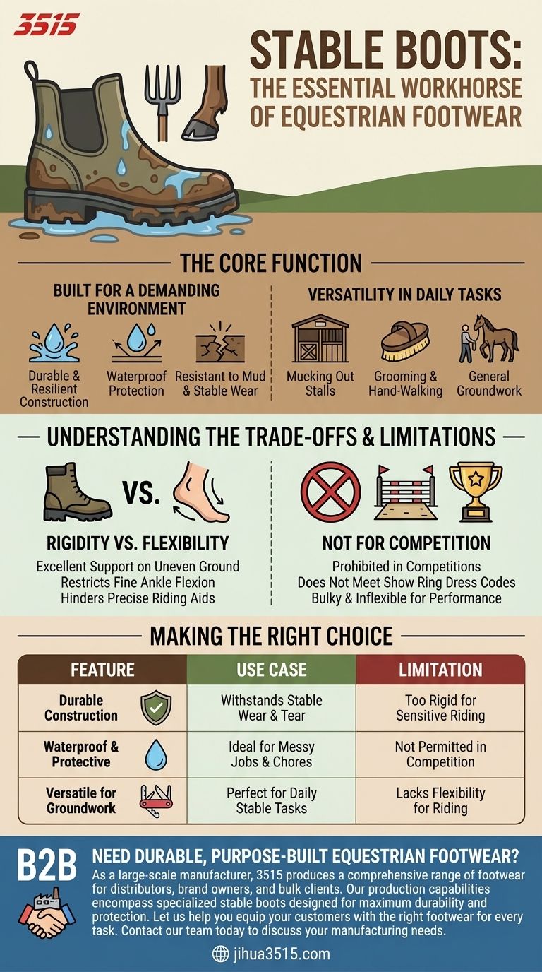 Cosa sono gli stivali da scuderia e quali sono i loro usi e limiti? La guida essenziale alle calzature da lavoro equestri Guida Visiva