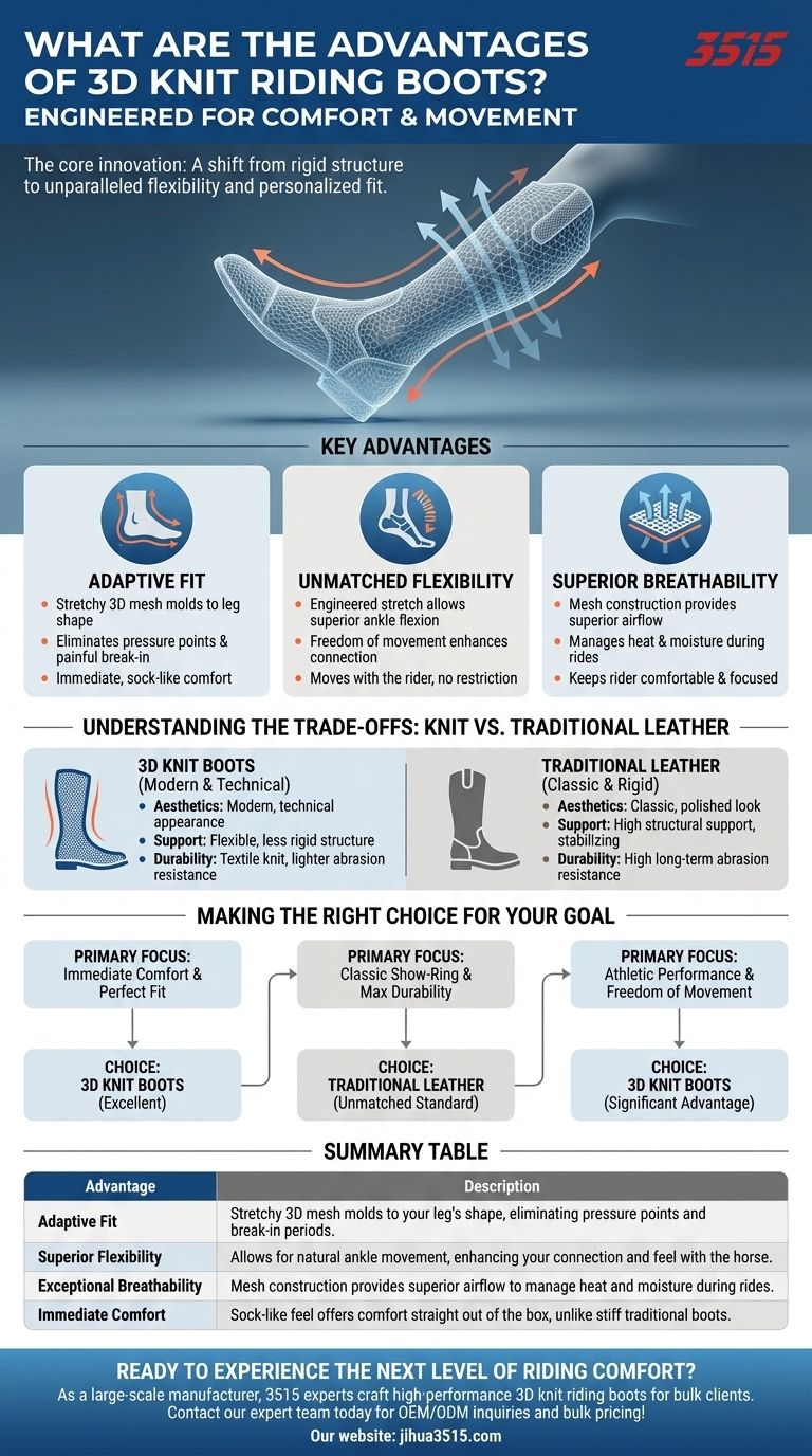 ¿Cuáles son las ventajas de las botas de equitación de punto 3D? Comodidad inigualable y rendimiento flexible Guía Visual