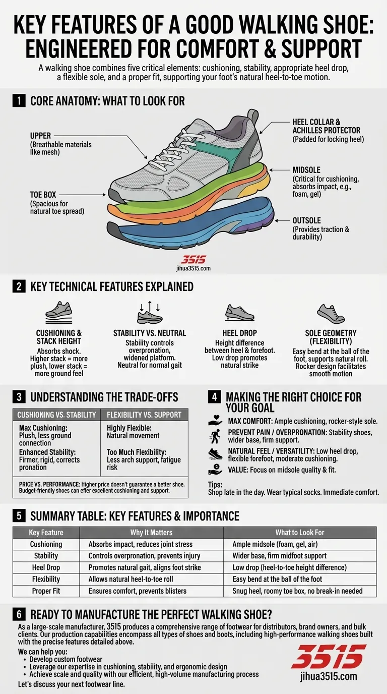 Quelles sont les caractéristiques clés à rechercher dans une bonne chaussure de marche ? Trouvez votre ajustement parfait pour le confort et le soutien Guide Visuel