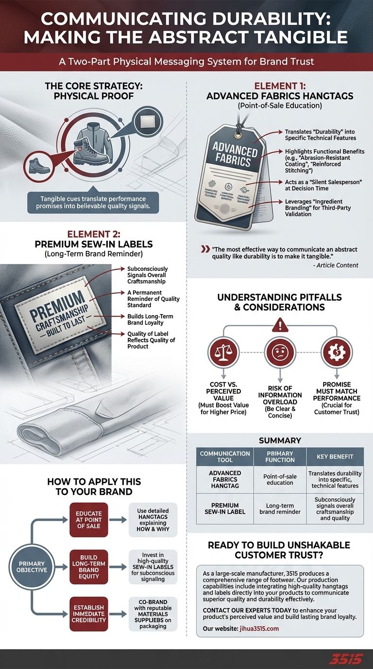 Comment la marque communique-t-elle la durabilité de ses produits ? Exploiter les indices physiques pour des preuves tangibles Guide Visuel