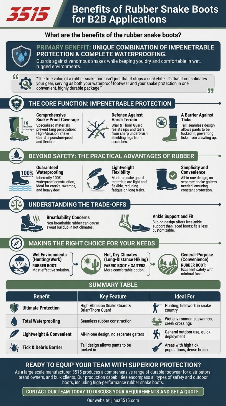 Was sind die Vorteile von Gummischlangenstiefeln? Unschlagbarer wasserdichter & schlangensicherer Schutz Visuelle Anleitung