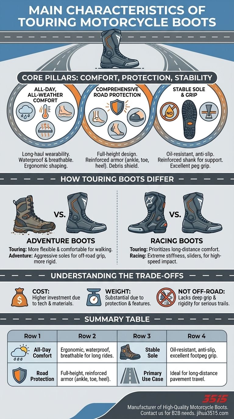 Quelles sont les principales caractéristiques des bottes de moto de tourisme ? Le guide ultime pour les motocyclistes longue distance Guide Visuel
