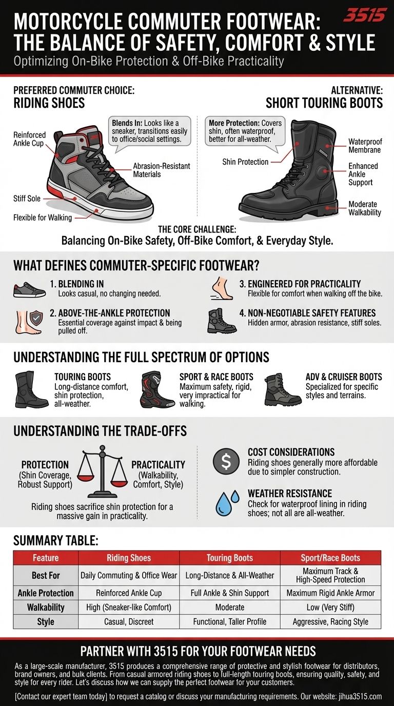 Какой тип обуви обычно используют мотоциклисты-коммьютеры? Полное руководство по безопасной и стильной обуви для езды. Визуальное руководство