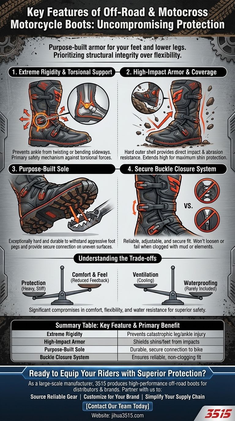 Quelles sont les caractéristiques clés des bottes de moto tout-terrain et de motocross ? Protection essentielle pour les sorties exigeantes Guide Visuel
