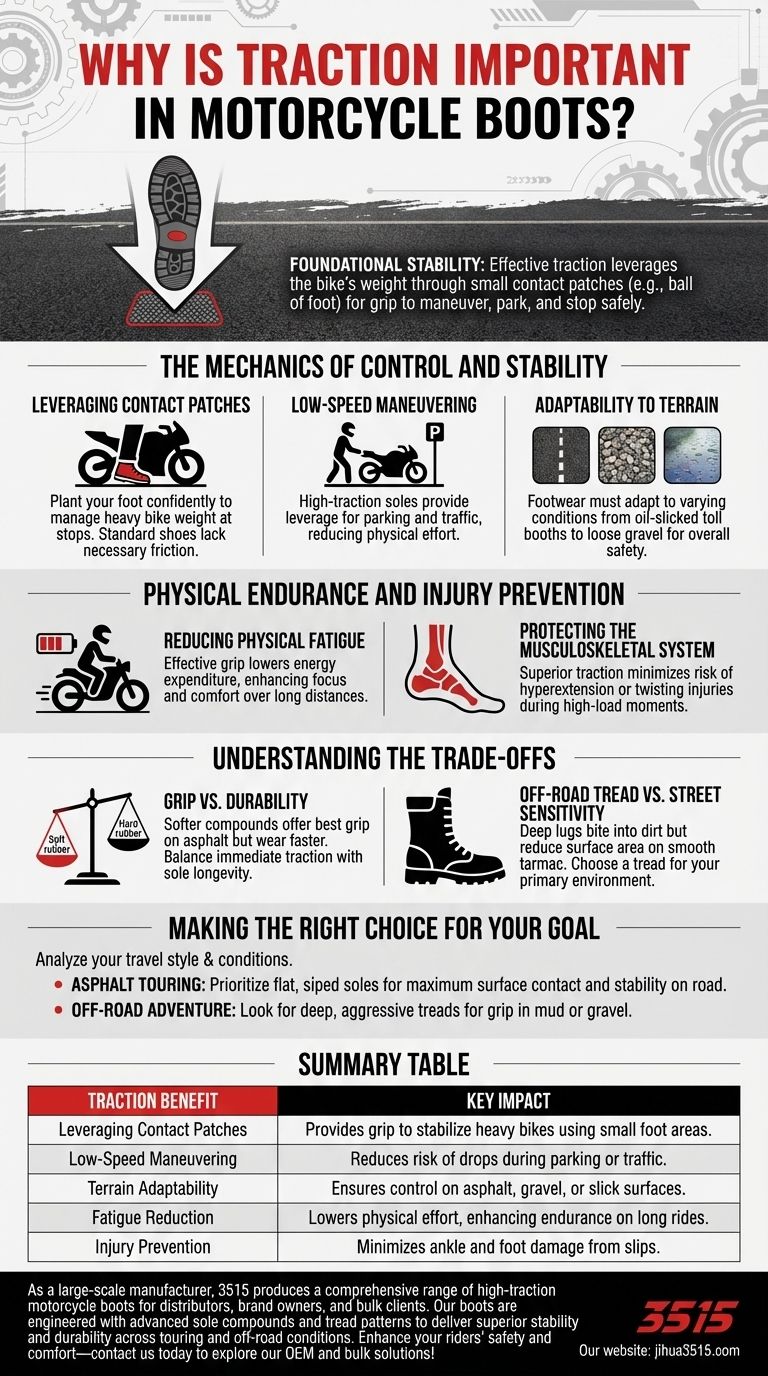 لماذا يعتبر الثبات مهمًا في أحذية الدراجات النارية؟ ضمان الاستقرار ومنع الإصابة دليل مرئي