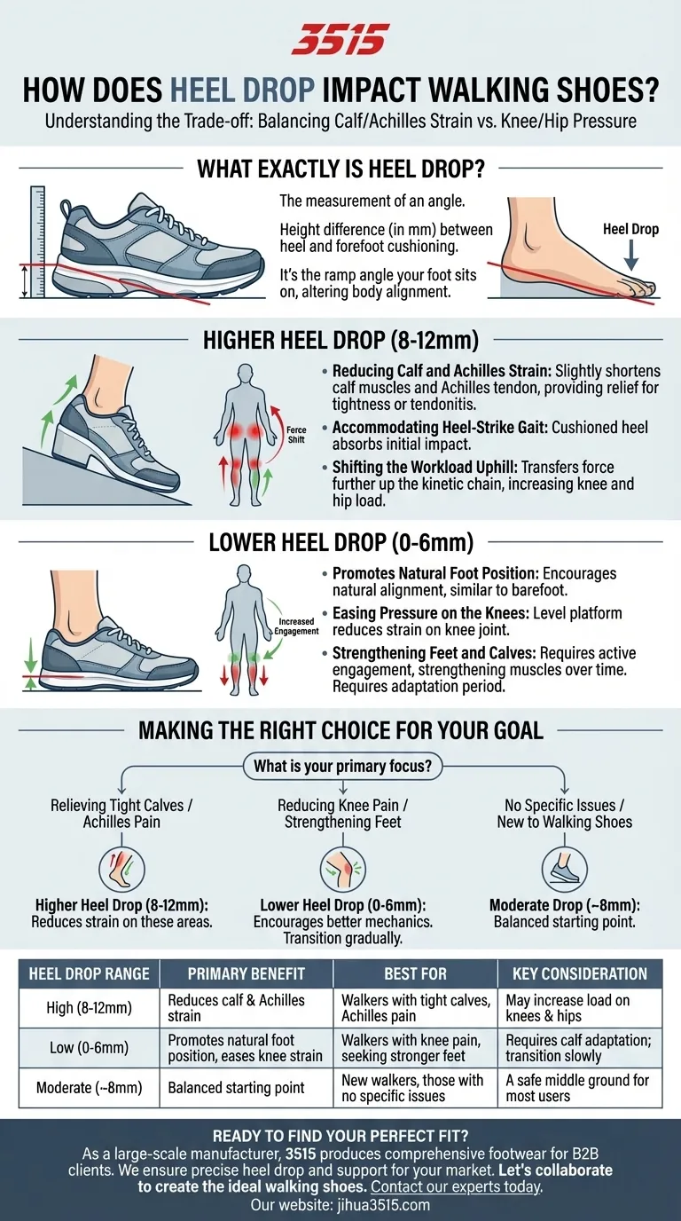 Quel est l'impact de la différence de hauteur talon-pointe sur les chaussures de marche ? Choisissez la bonne chaussure pour votre corps Guide Visuel