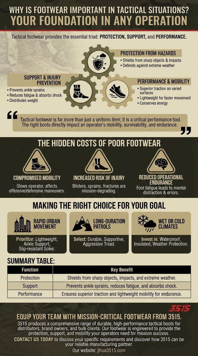 戦術的な状況において、フットウェアはなぜ重要なのでしょうか？ ミッション成功のための基盤 ビジュアルガイド