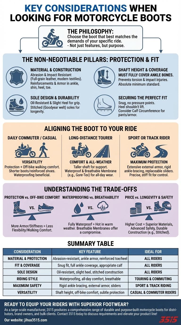 오토바이 부츠를 찾을 때 고려해야 할 주요 사항은 무엇인가요? 라이딩에 완벽하게 맞는 부츠 찾기 시각적 가이드