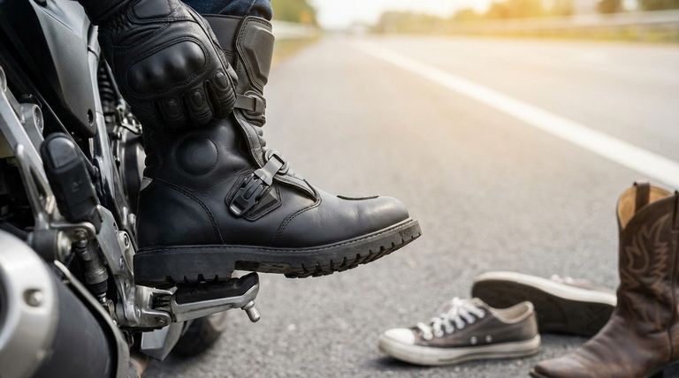 What types of boots should be avoided when riding a motorcycle? Protect Your Feet from Common Hazards