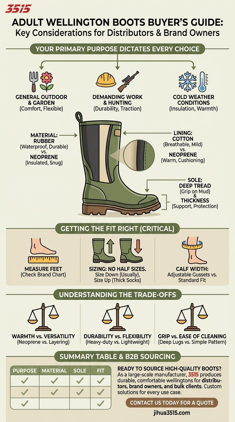 ما الذي يجب على البالغين مراعاته عند شراء أحذية ويلينغتون؟ ابحث عن المقاس المثالي لاحتياجاتك دليل مرئي