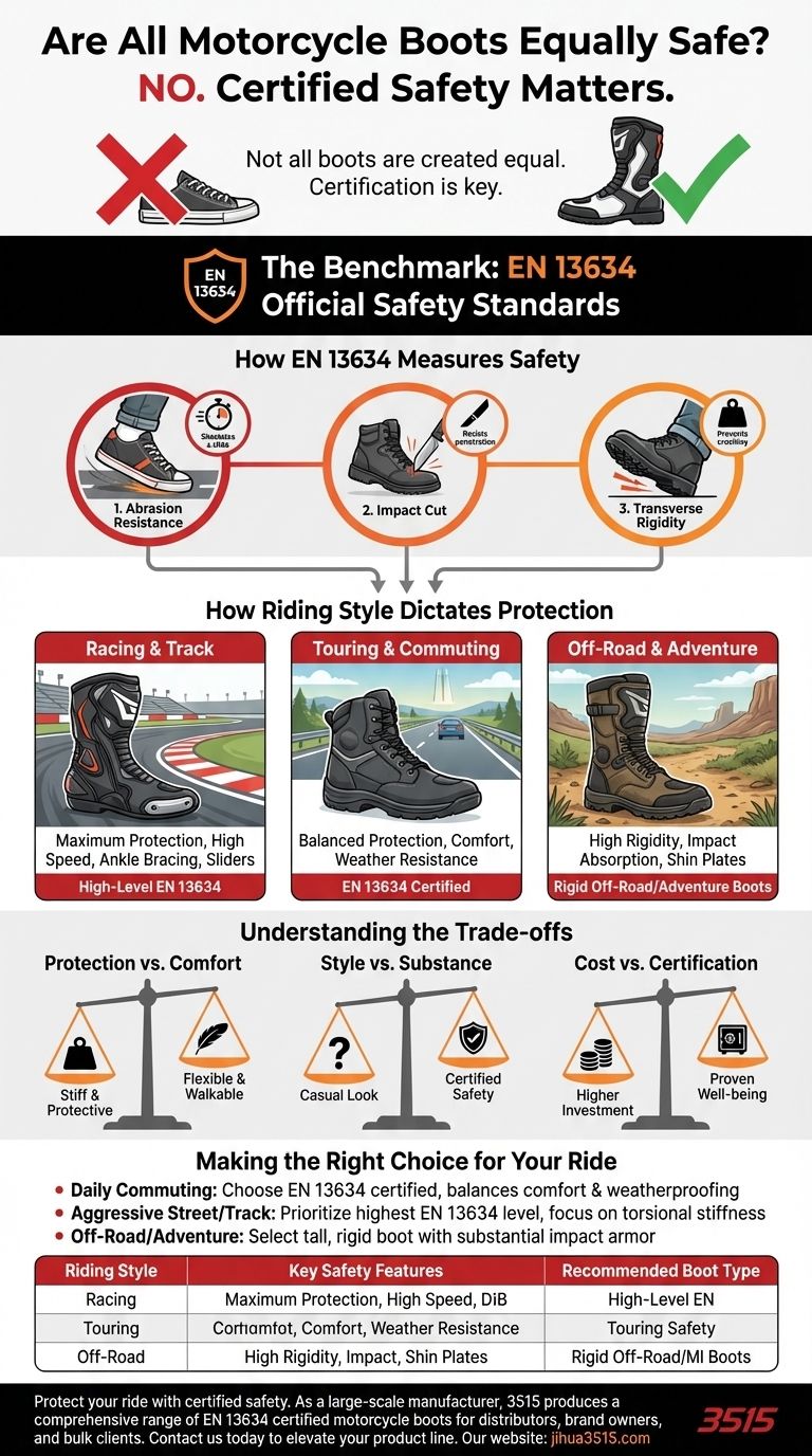 هل جميع أحذية الدراجات النارية متساوية في الأمان؟ ابحث عن الحماية المناسبة لرحلتك دليل مرئي