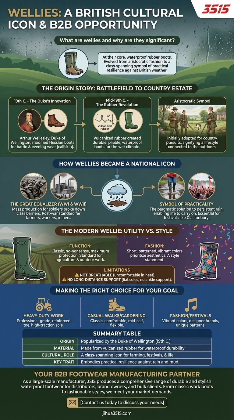 What are wellies and why are they significant in British culture? A Symbol of Resilience Visual Guide