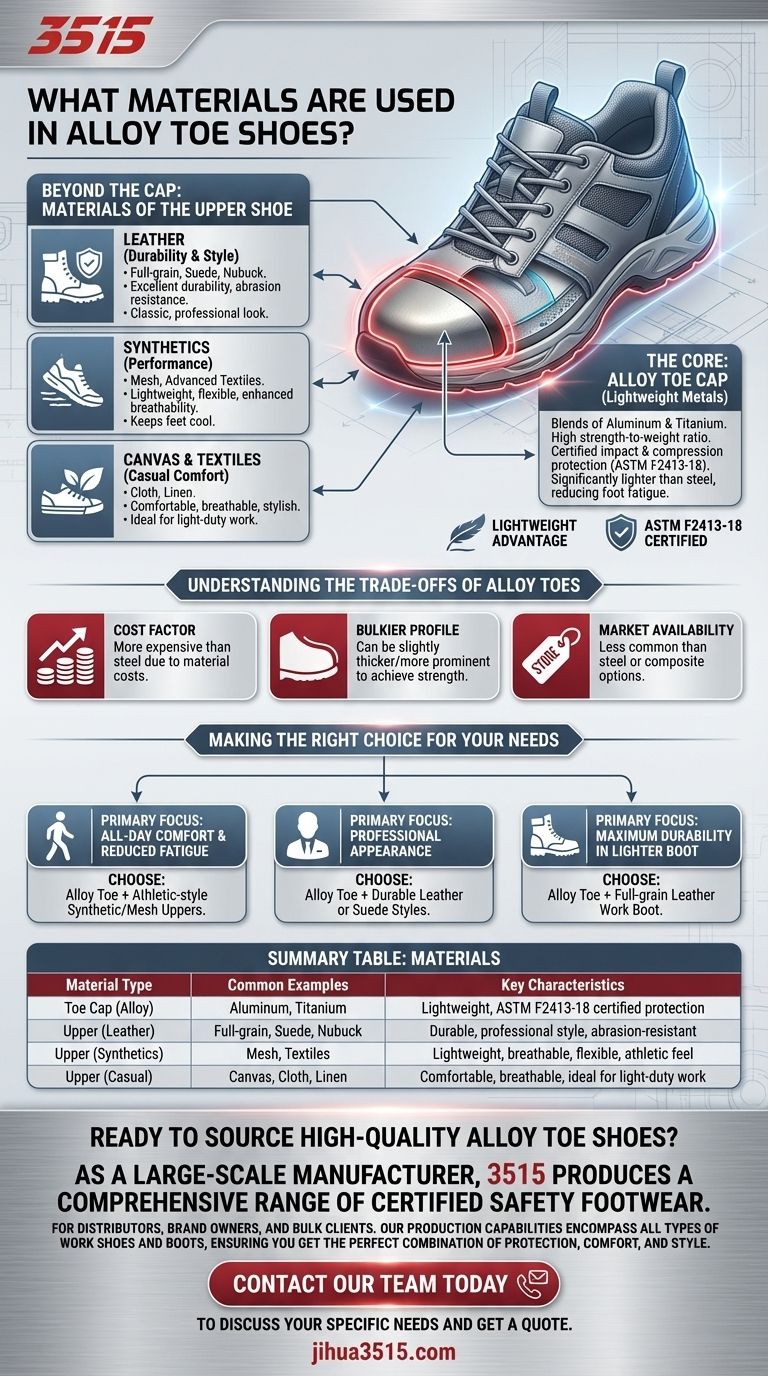 ما هي المواد المستخدمة في أحذية الأصابع المصنوعة من السبائك؟ دليل للأحذية الواقية خفيفة الوزن دليل مرئي