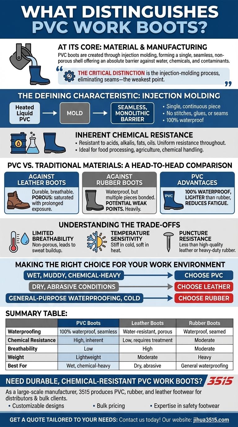 Cosa distingue gli stivali da lavoro in PVC dagli altri tipi? La guida definitiva alla protezione senza interruzioni Guida Visiva