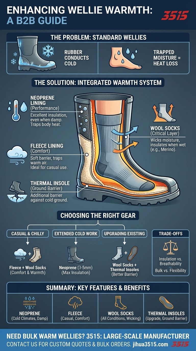 Quelle caractéristique supplémentaire des bottes en caoutchouc peut améliorer la chaleur ? Choisissez la bonne doublure pour un confort ultime Guide Visuel