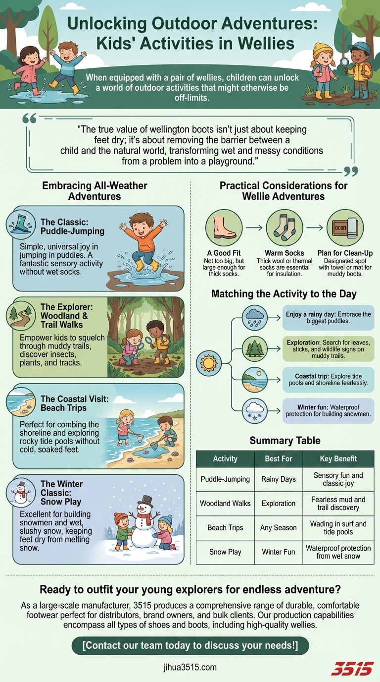 孩子们穿雨靴可以享受哪些户外活动？尽情享受全天候的乐趣！ 图解指南