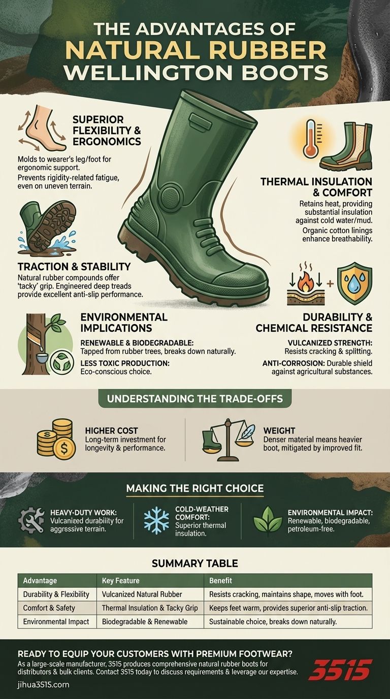天然ゴム製レインブーツの利点は何ですか？優れた耐久性と環境に優しいパフォーマンス ビジュアルガイド