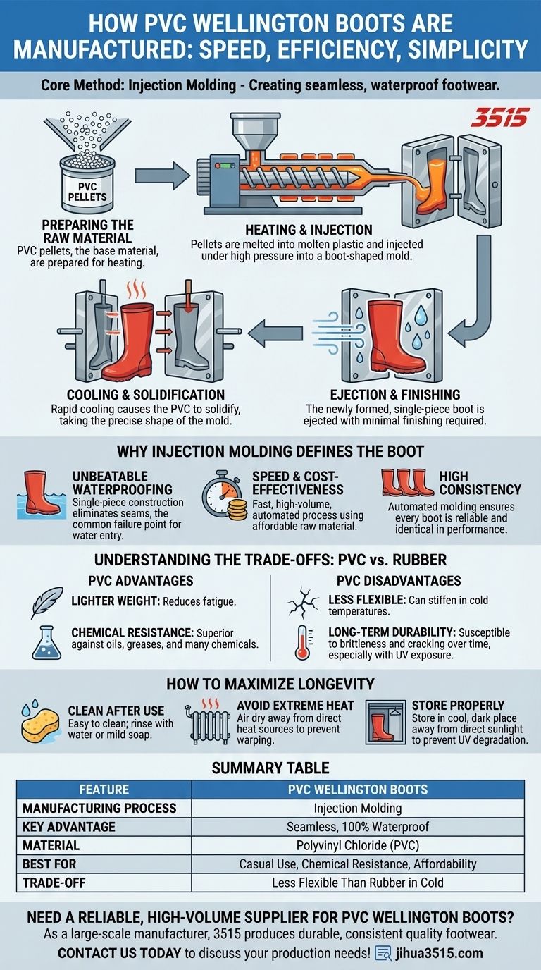 PVC 雨靴是如何制造的？了解注塑成型工艺 图解指南
