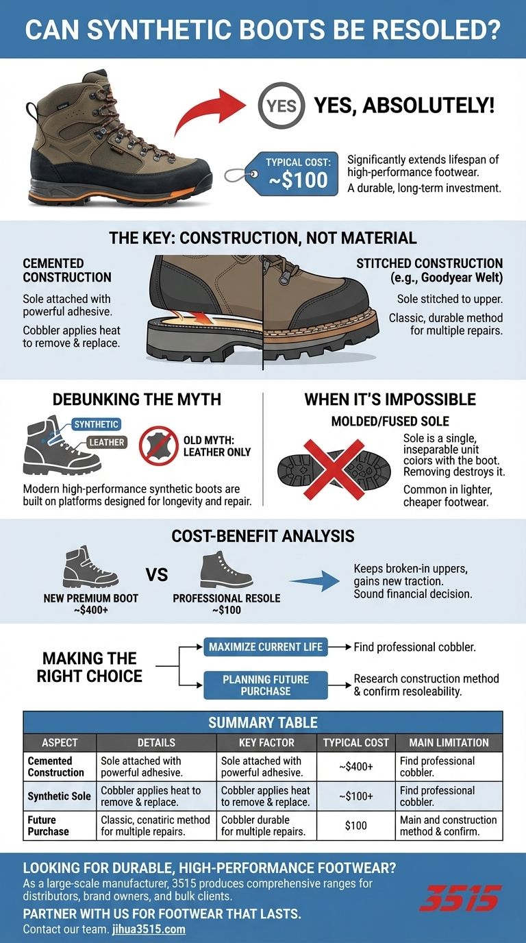 Können Stiefel aus synthetischem Material wie dem Crispi Idaho neu besohlt werden? Ja, und hier erfahren Sie, wie Sie ihre Lebensdauer verlängern können. Visuelle Anleitung